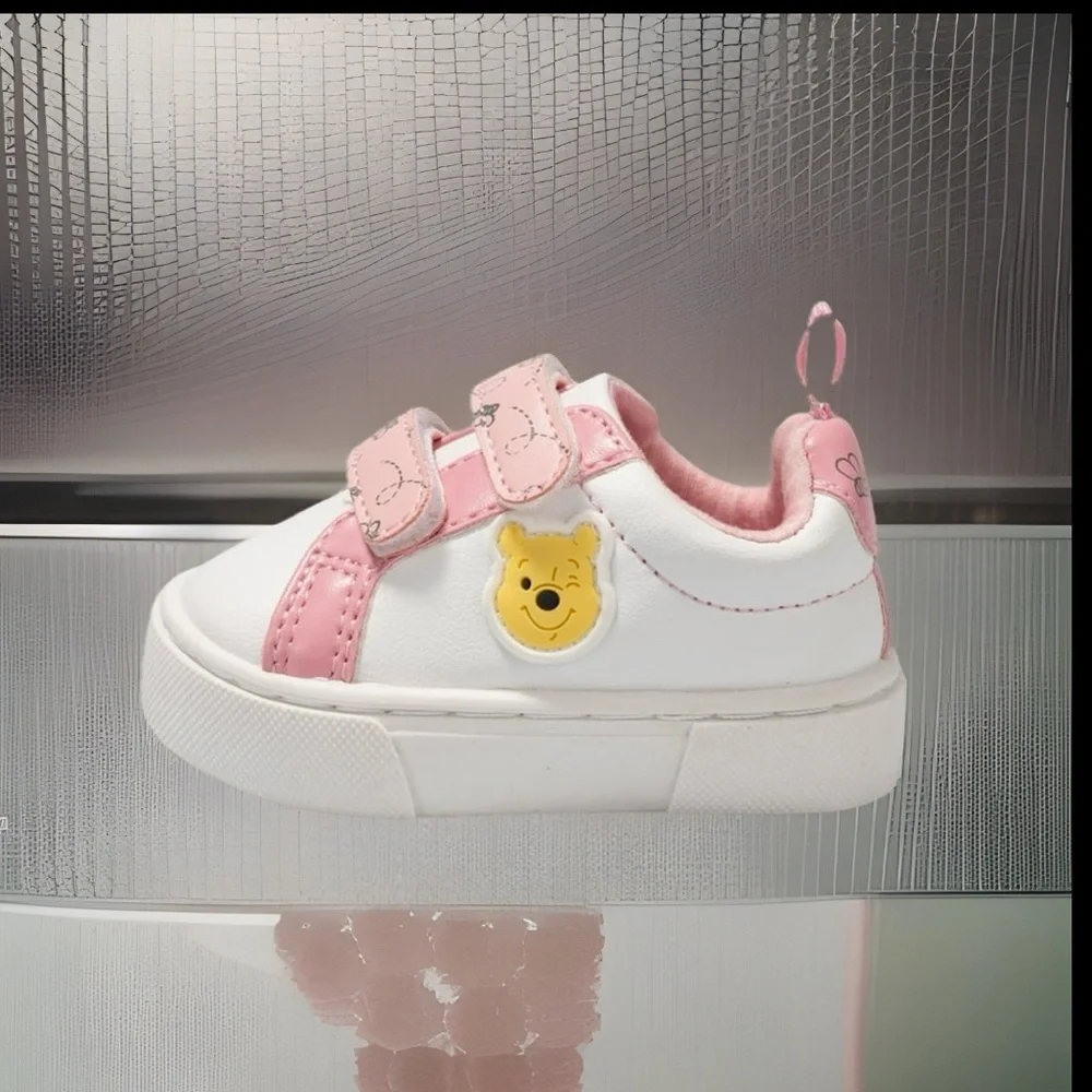 Disney Winnie the Pooh W/Pink & White Design Baby Girl Sneaker Foam Cushioning